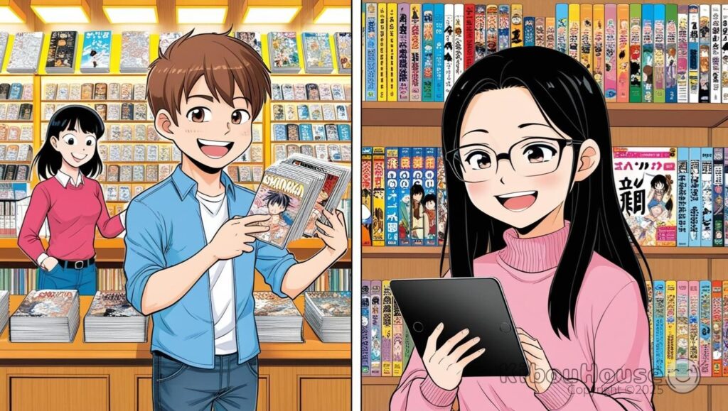 店舗での漫画の借り方・返却方法